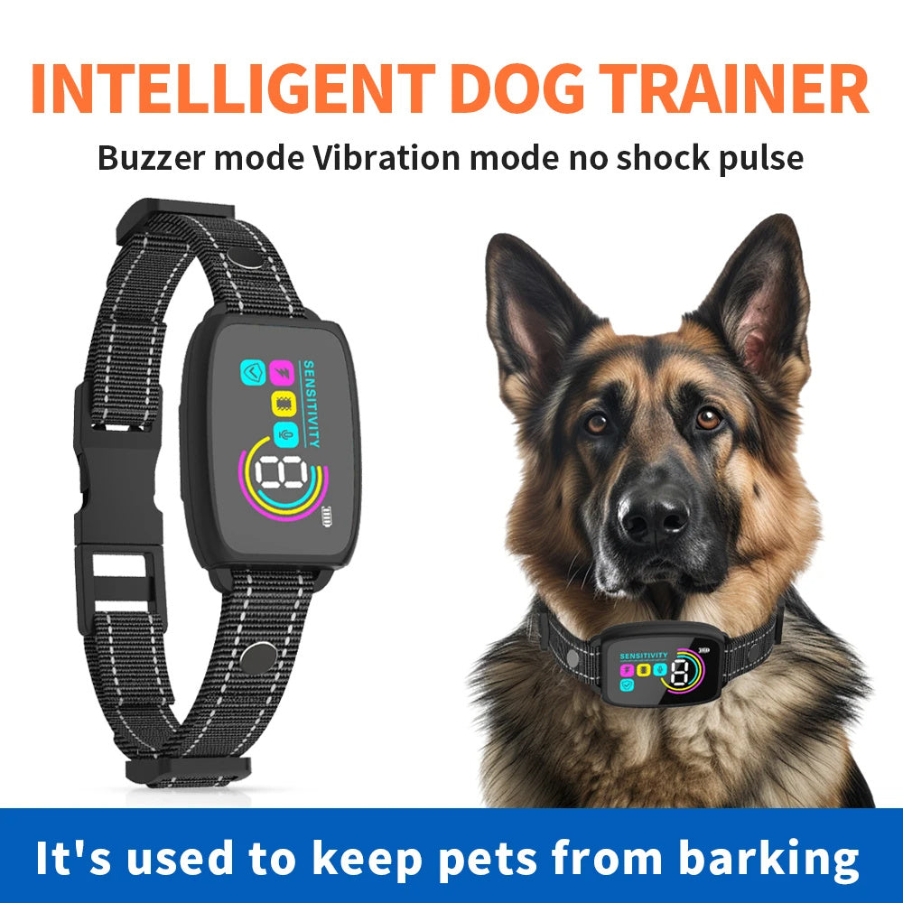 Smart Automatic Anti Barking Dog Collar – Rechargeable & Waterproof