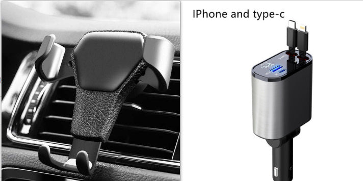 100W Metal Car Charger – USB & Type-C Fast Charging